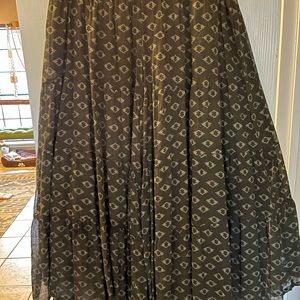 Free People spilt skirt with slip lining. Grayish-Green